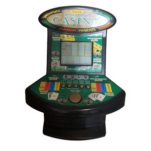 Excalibur 5 in 1 Deluxe Virtual CASINO Electronic Handheld Poker Blackjack Game